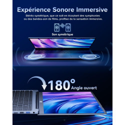 AOC 2025 AX15 Ordinateur Portable, Boîtier Métallique d'un PC Portable, 15,6 Pouces FHD 16 Go de DDR4 512 Go de SSD,N97 (6M Cach