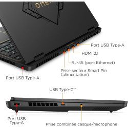 HP Omen Slim 16-an0000sf Ordinateur Portable Gaming 16" FHD IPS 144hz, PC Portable Gamer (Intel Core Ultra 5 225H, RAM 16 Go, SS