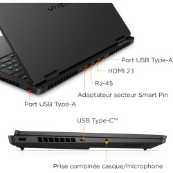 HP Omen 16-am0002sf Ordinateur Portable Gaming 16" FHD IPS 144 Hz, PC Portable Gamer (Intel Core 7 240H, RAM 16 Go, SSD 1024 Go,