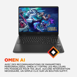HP Omen 16-ap0000sf Ordinateur Portable Gaming 16" FHD IPS 144Hz, PC Portable Gamer (AMD Ryzen AI 7 350, RAM 32 Go, SSD 1024 Go,