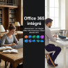 Ordinateur Portable Windows 11 Laptop, Film Silicone Pour Clavier AZERTY PC Portable 15,6 Pouces Windows 11 et Suite Office 365 