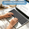 Ordinateur portable 15,6" Windows 11 avec clavier allemand, pratique pour l'école et l'utilisation privée