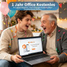 Ordinateur portable 15,6" Windows 11 avec clavier allemand, pratique pour l'école et l'utilisation privée