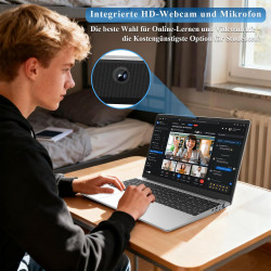 Ordinateur portable 15,6" Windows 11 | Avec clavier allemand d'origine pour un apprentissage et un travail efficaces