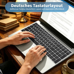 Ordinateur portable Windows 11 - 15,6" - Avec clavier allemand - Idéal pour une utilisation quotidienne allemande