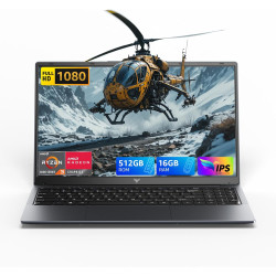 2026 Ordinateur Portable 15,6" avec Ryzen 4300U jusqu'à 3,7GHz (Défaite Core i5-8210Y), 16GB RAM DDR4*2 + 512GB SSD M.2 avec 11 