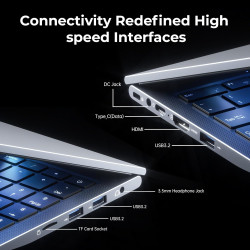2026 Ordinateur Portable 15,6" avec Ryzen 4300U jusqu'à 3,7GHz (Défaite Core i5-8210Y), 16GB RAM DDR4*2 + 512GB SSD M.2 avec 11 