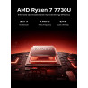 Ordinateur Portable 15,6" FHD 1920x1080, Processeur Ryzen 7 7730U Jusqu'à 4,5 GHz Ordinateur Portable de Gaming 16 Go RAM DDR4 *