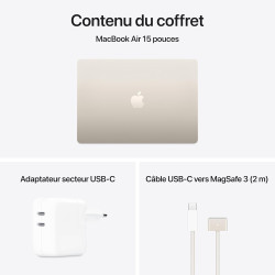 Apple MacBook Air 15 Pouces Ordinateur Portable avec Puce M4 : Conçu pour Apple Intelligence, Écran Liquid Retina de 15,3 Pouces