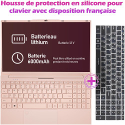 Ordinateur portable ultra-fin 15,6",processeur n5100 (2,8 ghz), 16 go de ram, 512 go ssd, 1920x1080 fhd, 6000 mah, wifi double b