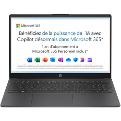 HP 15-fd0001sf Ordinateur Portable 15,6" FHD, PC Portable (Intel Celeron N100, RAM 4 Go, UFS 128 Go, Intel UHD Graphics, Windows