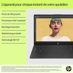 HP 15-fd0001sf Ordinateur Portable 15,6" FHD, PC Portable (Intel Celeron N100, RAM 4 Go, UFS 128 Go, Intel UHD Graphics, Windows