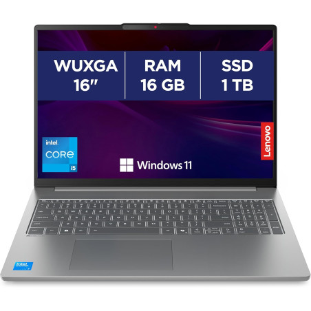Lenovo IdeaPad Slim 5 16IRH10 - Ordinateur Portable 16'' WUXGA (Intel Core i5-13420H, RAM 16Go, SSD 1To, Intel UHD Graphics, Win