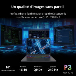 MSI Vector 16 HX AI A2XWHG-282FR : Intel Ultra 7 255HX – 16GB DDR5 – SSD 1TB – Nvidia RTX5070Ti 12GB – 16” QHD+ 240Hz – Windows 