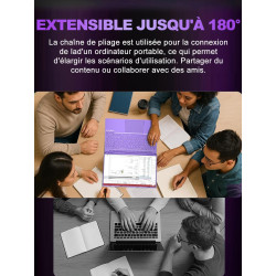 Ordinateur Portable Gaming 16 Pouces 12 + 512 Go Soutien Extension 1TB (HDD-2TB) 4 cœurs Celeron N5095 (jusqu'à 2,9 GHz)1920x120