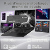 NOTODD Ordinateur Portable 16 Pouces 4 cœurs Celeron N5095 (jusqu'à 2,9 GHz),12+512GB SSD Soutien Extension 1TB,PC Portable Win1