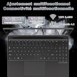 NOTODD Ordinateur Portable 16 Pouces 4 cœurs Celeron N5095 (jusqu'à 2,9 GHz),12+512GB SSD Soutien Extension 1TB,PC Portable Win1