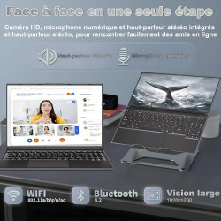 NOTODD Ordinateur Portable 16 Pouces 4 cœurs Celeron N5095 (jusqu'à 2,9 GHz),12+512GB SSD Soutien Extension 1TB,PC Portable Win1