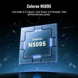 Ordinateur Portable 16 Pouces 4 cœurs Celeron N5095 (jusqu'à 2,9 GHz),12+512GB SSD Soutien Extension 1TB ,PC Portable Win11 Avec