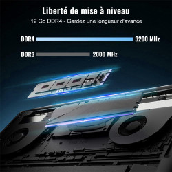 Ordinateur Portable 16 Pouces 4 cœurs Celeron N5095 (jusqu'à 2,9 GHz),12+512GB SSD Soutien Extension 1TB ,PC Portable Win11 Avec