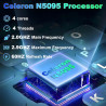 NOTODD Ordinateur Portable Gaming 16'' 12+512 Go SSD Soutien Extension 2TB (HDD-2TB) 1920x1200 PC Portable Celeron N5095 (jusqu'