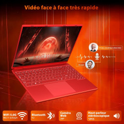 Ordinateur Portable Gaming 16 Pouces 12+512 Go Soutien Extension 2TB (HDD-2TB) 4 cœurs Celeron N5095 (jusqu'à 2,9 GHz)PC Gamer P