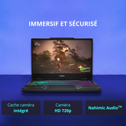 MSI Cyborg 15 PC Portable Gaming 15,6" FHD 144Hz – NVIDIA GeForce RTX 5050 8 Go – Intel Core 5-210H – 16 Go DDR5 RAM – 512 Go SS