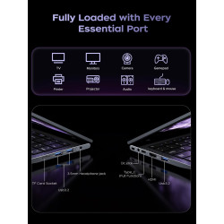 ACEMAGIC Pc Portable Gaming Ryzen 7 5700U (Jus qu'à 4,3GHz) DDR4*2,WiFi 6,Laptop 15.6 Pouces 16 Go RAM 512 Go SSD,1080 FHD,3*USB