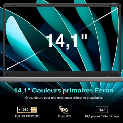 NOTODD Ordinateur Portable14 Pouces Celeron N4020 (jusqu'à 2,8 GHz),6GB RAM 64 Go Soutien Extension SSD 1TB,PC Portable Win11 2.