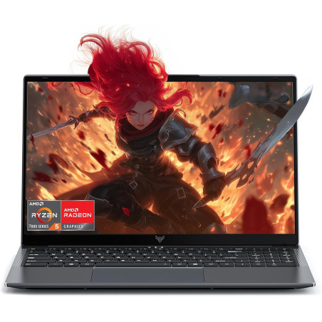 Ordinateur Portable 15.6" FHD avec Ryzen 5 7430U (Processeur jusqu'à 4.3GHz) 8 Cœurs - 16GB RAM DDR4x2 512GB SSD PC Portables, H