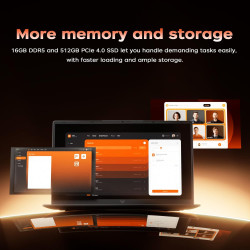 Ordinateur Portable 15.6" FHD avec Ryzen 5 7430U (Processeur jusqu'à 4.3GHz) 8 Cœurs - 16GB RAM DDR4x2 512GB SSD PC Portables, H