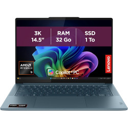 Lenovo Yoga Pro 7 14ASP10 - Ordinateur Portable 14.5'' 3K OLED Copilot+ (AMD Ryzen AI 9 365, RAM 32Go, SSD 1To, AMD Radeon 880M 