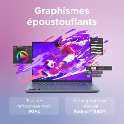 Lenovo Yoga Pro 7 14ASP10 - Ordinateur Portable 14.5'' 3K OLED Copilot+ (AMD Ryzen AI 9 365, RAM 32Go, SSD 1To, AMD Radeon 880M 