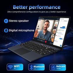 16 Pouces Ordinateur Portable, Core i5 8210Y Processeur 16Go RAM 512 Go SSD, PC Portable écran 1920 x 1200 IPS, RJ45, USB 3.0, H