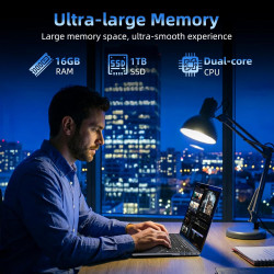 16 Pouces Ordinateur Portable, Core i5 8210Y Processeur 16Go RAM 1 to SSD PC Portable, Laptop écran 1920 x 1200 IPS, RJ45, USB 3