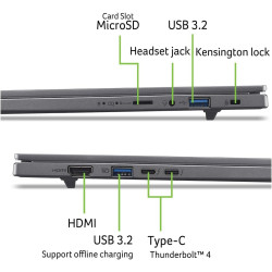 Acer Aspire 16 AI I PC Portable 16" OLED I Copilot+ PC I Intel Core Ultra 7 (IA) I 32 Go RAM I 1To SSD I Intel Arc Graphics I Wi