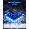 Pinstone pc portable ordinateur 16 go ram lpddr4 512 go ssd 15,6 pouces uhd celeron n5095 processeur computer avec touch id wifi