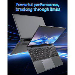 Pinstone pc portable ordinateur 16 go ram lpddr4 512 go ssd 15,6 pouces uhd celeron n5095 processeur computer avec touch id wifi