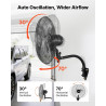 VEVOR Ventilateur Mural Industriel 45,7 cm, Ventilateur Oscillant pour Garage, Atelier, Entrepôt et Salle de Sport, 3 Vitesses, 