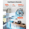 VEVOR Ventilateur Mural Industriel 50,5 cm Lot de 2, Ventilateur Mural pour Atelier, Garage, Entrepôt et Salle de Sport, 3 Vites