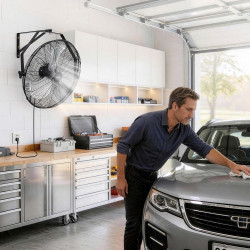 VEVOR Ventilateur Mural Industriel 50,5 cm Lot de 2, Ventilateur Mural pour Atelier, Garage, Entrepôt et Salle de Sport, 3 Vites
