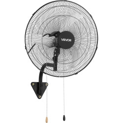 VEVOR Ventilateur Mural Industriel 50 cm, Ventilateur Oscillant pour Atelier, Garage, Entrepôt et Salle de Sport, 3 Vitesses, Os