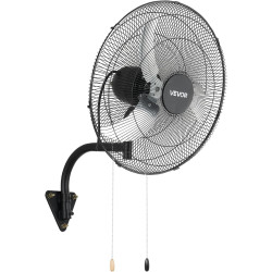 VEVOR Ventilateur Mural Industriel 50 cm, Ventilateur Oscillant pour Atelier, Garage, Entrepôt et Salle de Sport, 3 Vitesses, Os