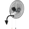 VEVOR Ventilateur Mural Industriel 50 cm, Ventilateur Oscillant pour Atelier, Garage, Entrepôt et Salle de Sport, 3 Vitesses, Os