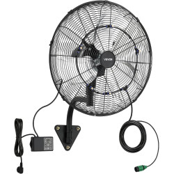 VEVOR Ventilateur Mural Industriel Brumisateur 50,5 cm, Ventilateur Oscillant avec Télécommande pour Atelier, Garage, Entrepôt e
