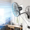 VEVOR Ventilateur Mural Industriel Brumisateur 50,5 cm, Ventilateur Oscillant avec Télécommande pour Atelier, Garage, Entrepôt e