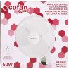 Cofan Ventilateur mural avec minuterie et télécommande | Puissance de 50 W