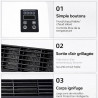 Générique Ventilateur Mural Air Froid et Chauffage avec Télécommande, Ventilateur Chaud/Froid à Poser ou Mural, Écran LCD, Minut