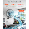VEVOR Ventilateur Mural Industriel Brumisateur 61 cm, Ventilateur Oscillant pour Garage, Atelier, Entrepôt et Salle de Sport, Pr