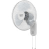 Taurus Greco Wall Ventilateur Mural Silencieux 3 Vitesses Sélecteur de Vitesse Oscillant Interrupteur à Tirette Grille Amovible 